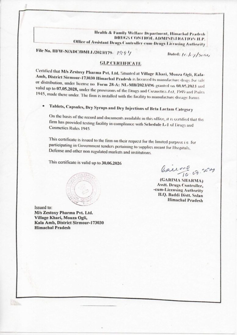 GLP Unit-1 certificate